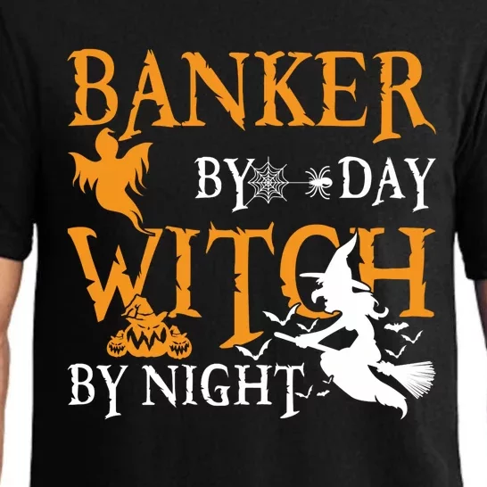 Gifts For Bankers Banker By Day Witch By Night Halloween Pajama Set