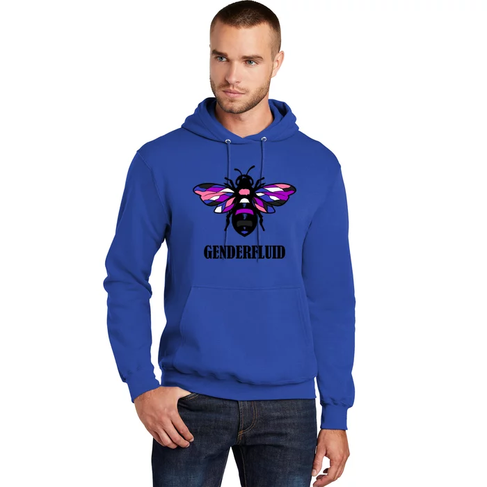 Genderfluid Flag Bee Funny Proud Lgbtq Gender Fluid Pride Gift Hoodie