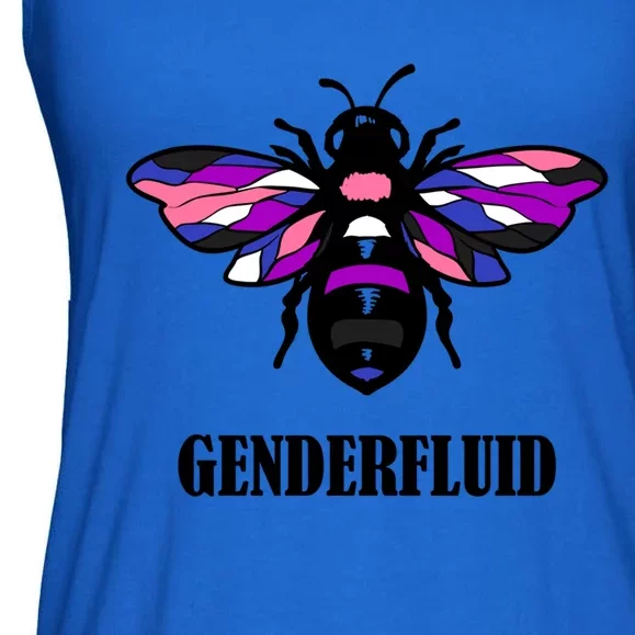 Genderfluid Flag Bee Funny Proud Lgbtq Gender Fluid Pride Gift Ladies Essential Flowy Tank