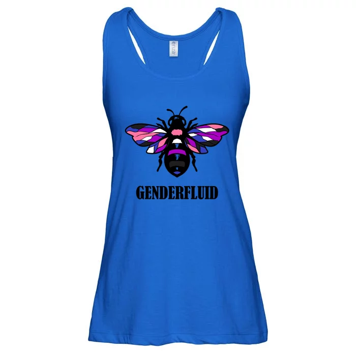 Genderfluid Flag Bee Funny Proud Lgbtq Gender Fluid Pride Gift Ladies Essential Flowy Tank