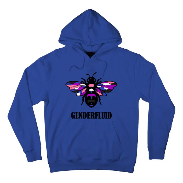 Genderfluid Flag Bee Funny Proud Lgbtq Gender Fluid Pride Gift Tall Hoodie