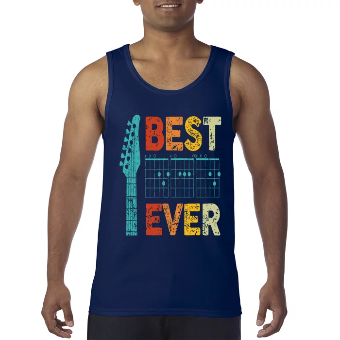 Guitarist Father Best Dad Ever D A D Chord Gifts Guitar Tank Top