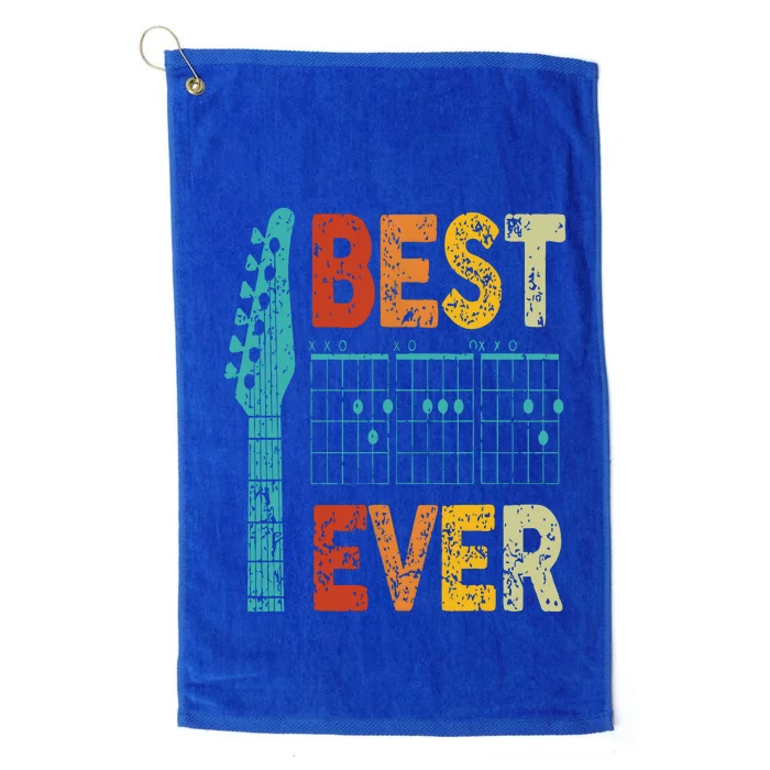 Guitarist Father Best Dad Ever D A D Chord Gifts Guitar Platinum Collection Golf Towel