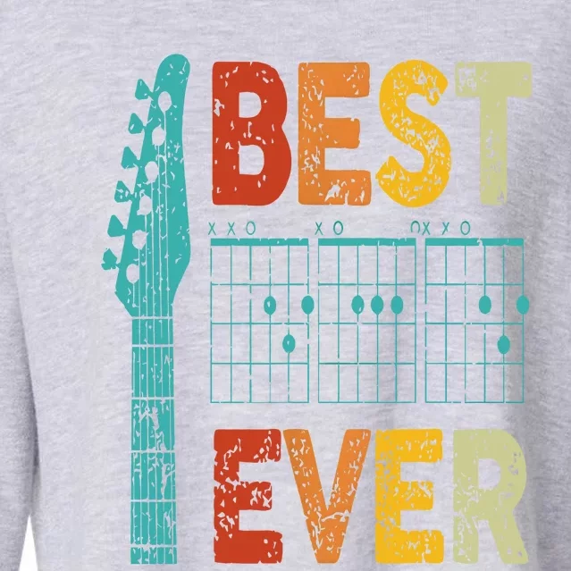 Guitarist Father Best Dad Ever D A D Chord Gifts Guitar Cropped Pullover Crew