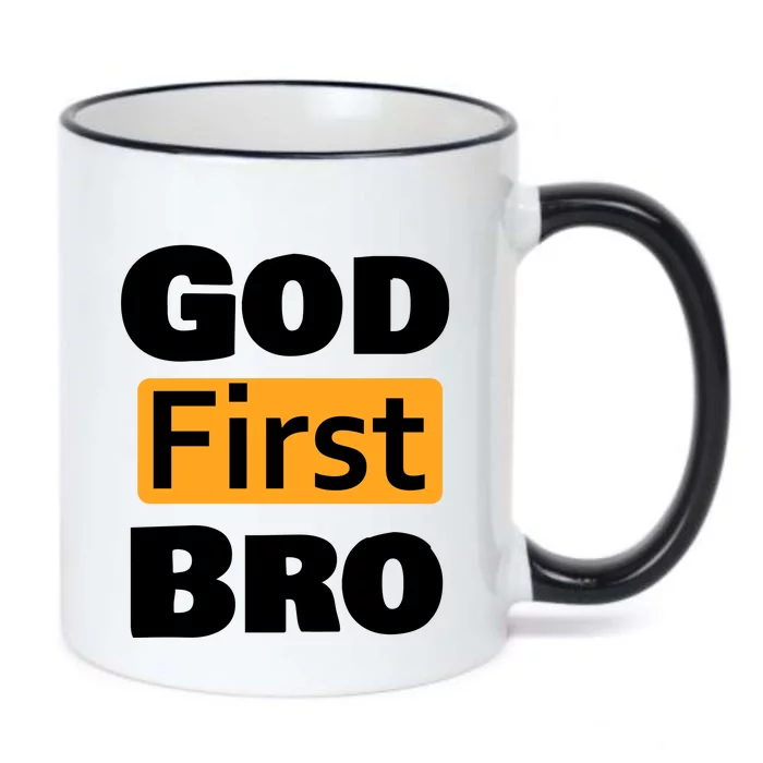 God First Bro Black Color Changing Mug