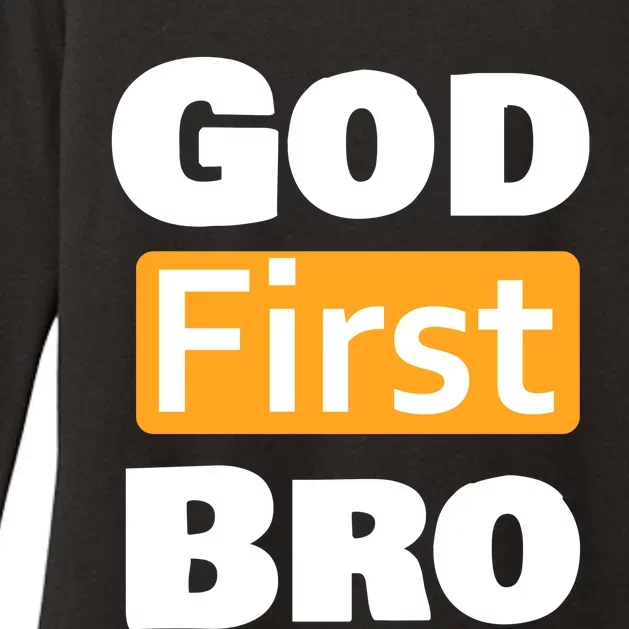 God First Bro Womens CVC Long Sleeve Shirt