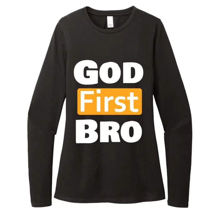 God First Bro Womens CVC Long Sleeve Shirt