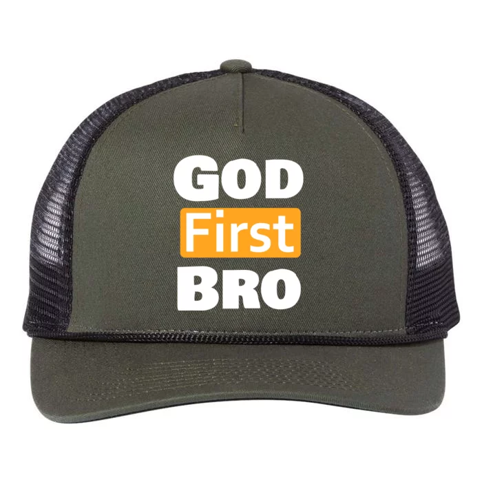 God First Bro Retro Rope Trucker Hat Cap