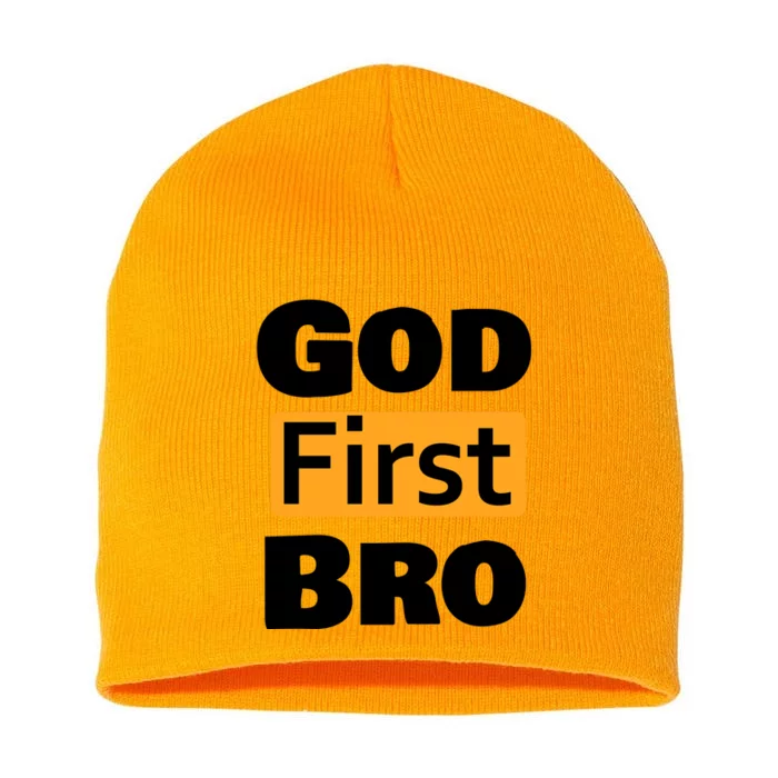 God First Bro Short Acrylic Beanie