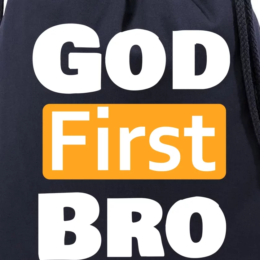 God First Bro Drawstring Bag