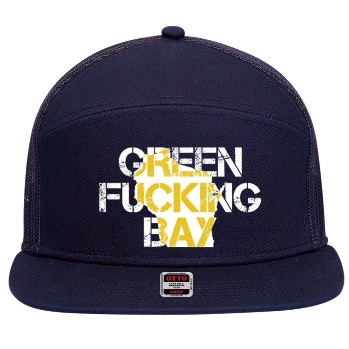 Green Fucking Bay 7 Panel Mesh Trucker Snapback Hat