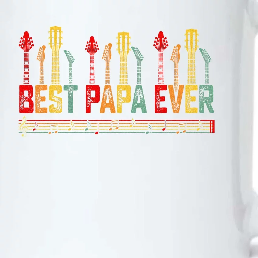 Guitarist Father Best Papa Ever Guitar Fathers Day Black Color Changing Mug