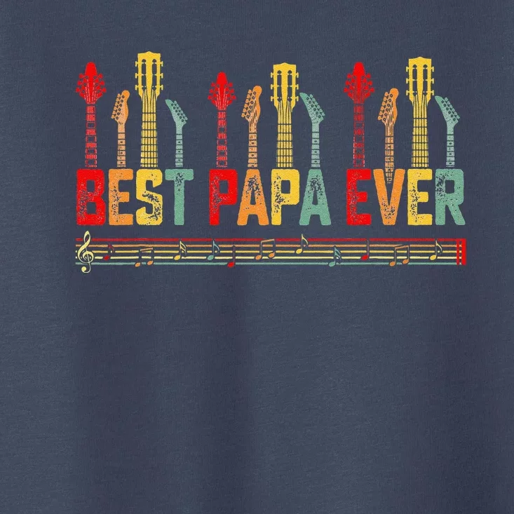 Guitarist Father Best Papa Ever Guitar Fathers Day Toddler T-Shirt