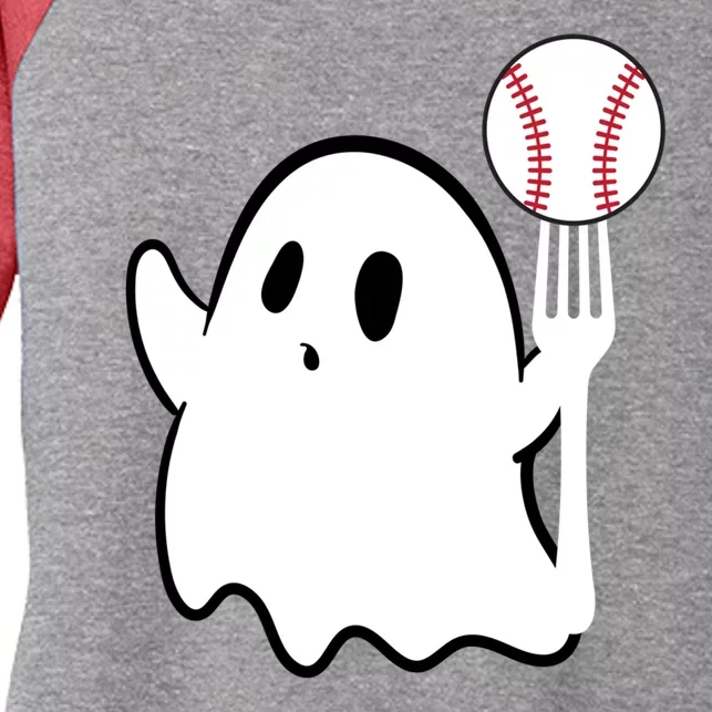 Ghost Forkball Baseball Pitch Fork Ball K Strikeout Women's Tri-Blend 3/4-Sleeve Raglan Shirt