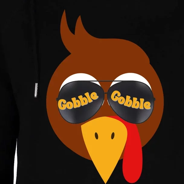 Gobble Funny Cute Turkey Face Cute Turkey Family Thanksgiving Thanksgivings Womens Funnel Neck Pullover Hood