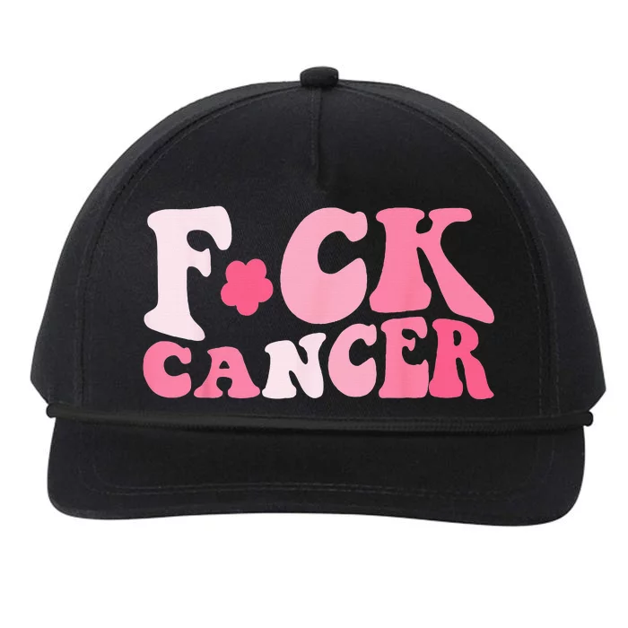 Groovy Fuck Cancer All Breast Cancer Awareness Snapback Five-Panel Rope Hat