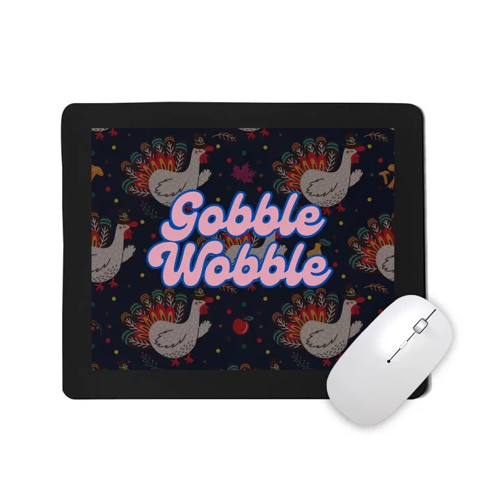 Gobble Funny Cute Turkey Face Cute Turkey Family Thanksgiving Thanksgivings Mousepad