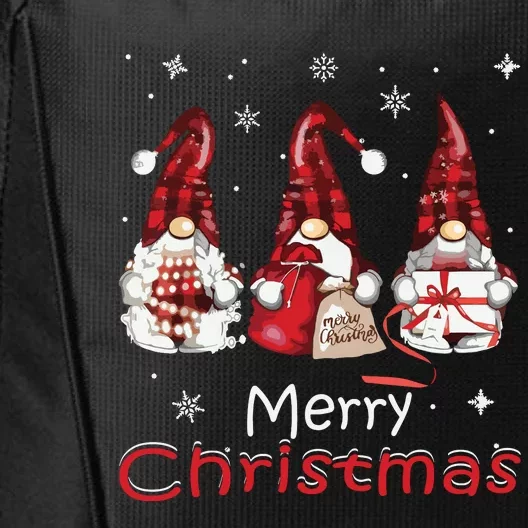 Gnome Family Christmas Shirts For Women Buffalo Plaid City Backpack