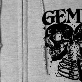 GEMINI Faery Crystal Witch Skull Constellation Full Zip Hoodie