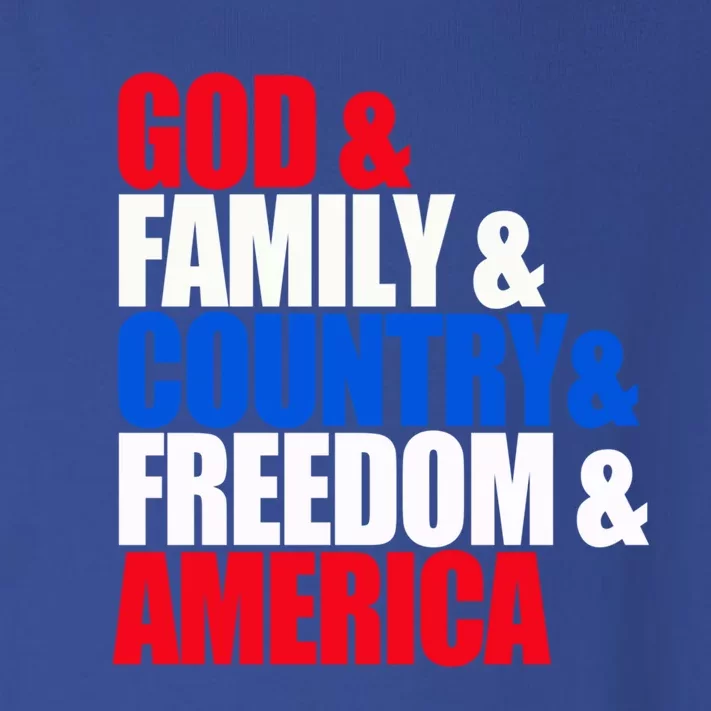 God Family Country Freedom Patriotic Holiday Gift Toddler Long Sleeve Shirt