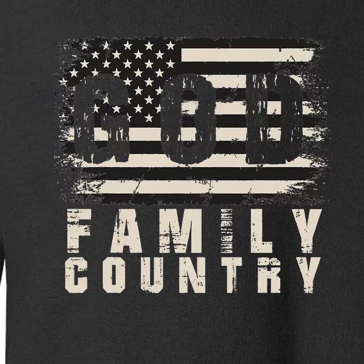 God Family Country Patriotic Proud Soldier USA Memorial Day Toddler Sweatshirt