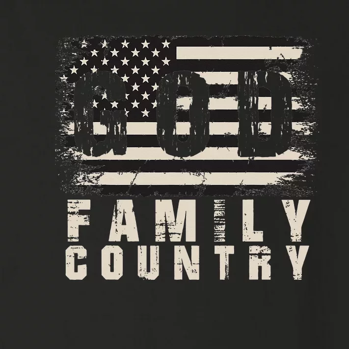 God Family Country Patriotic Proud Soldier USA Memorial Day Toddler Long Sleeve Shirt