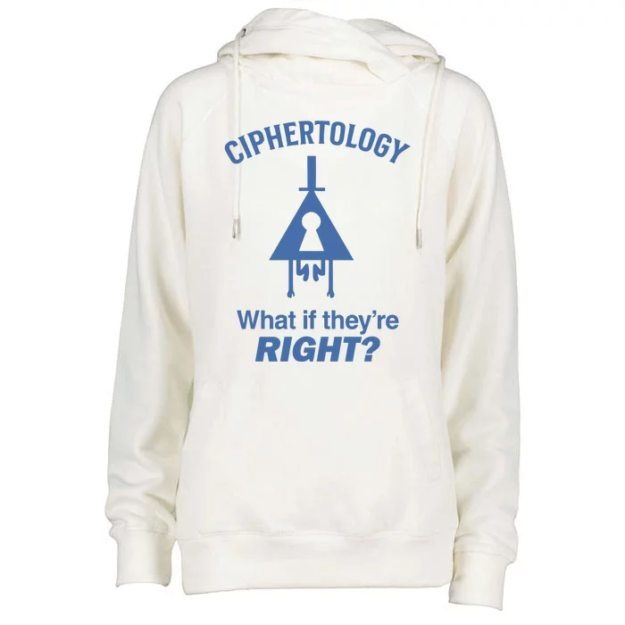 Gravity Falls Ciphertology What If TheyRe Right Womens Funnel Neck Pullover Hood