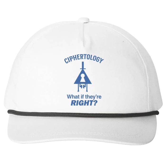 Gravity Falls Ciphertology What If TheyRe Right Snapback Five-Panel Rope Hat