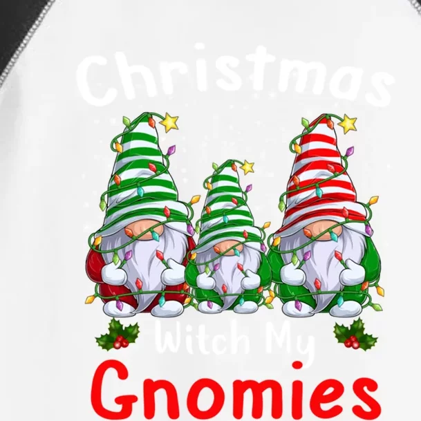 Gnome Family Christmas Funny Christmas With My Gnomies Gift Toddler Fine Jersey T-Shirt