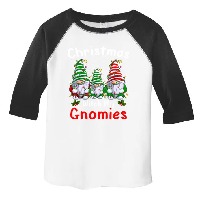 Gnome Family Christmas Funny Christmas With My Gnomies Gift Toddler Fine Jersey T-Shirt