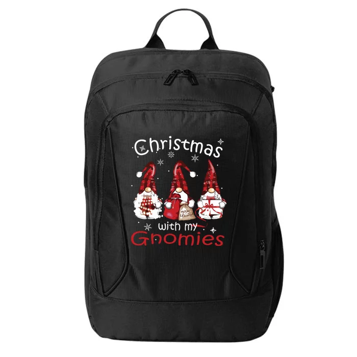 Gnome Family Christmas Shirts For Women Buffalo Plaid City Backpack