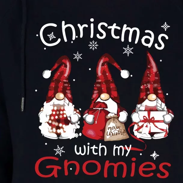 Gnome Family Christmas Shirts For Women Buffalo Plaid Womens Funnel Neck Pullover Hood