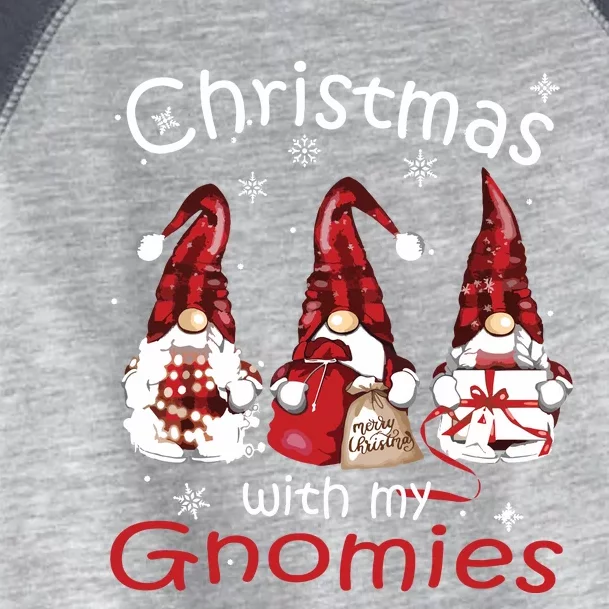 Gnome Family Christmas Shirts For Women Buffalo Plaid Toddler Fine Jersey T-Shirt