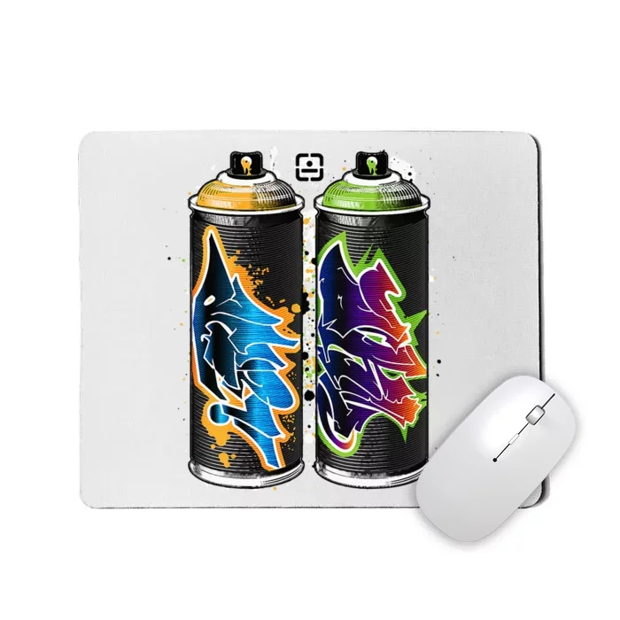 Graffiti Fat Cap Spray Paint Cans The Pillars Of Urban Art Mousepad