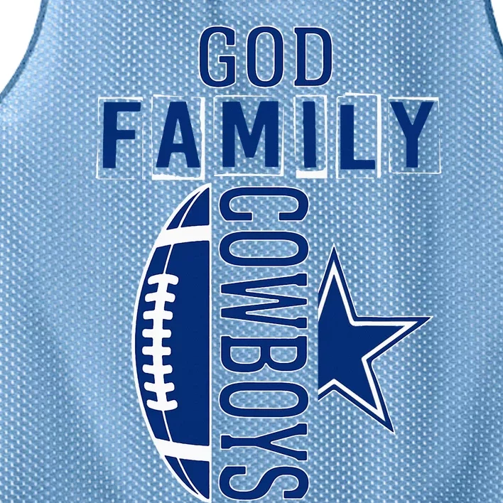 God Family Cowboys FatherS Day Mesh Reversible Basketball Jersey Tank