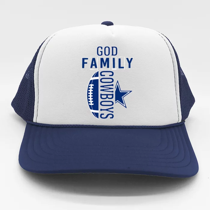 God Family Cowboys FatherS Day Trucker Hat