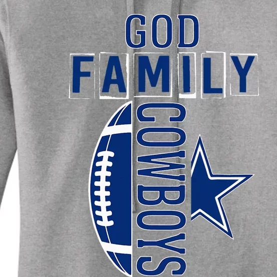 God Family Cowboys FatherS Day Women's Pullover Hoodie