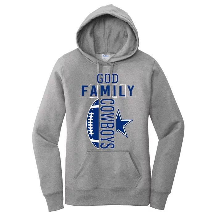 God Family Cowboys FatherS Day Women's Pullover Hoodie