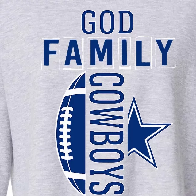 God Family Cowboys FatherS Day Cropped Pullover Crew