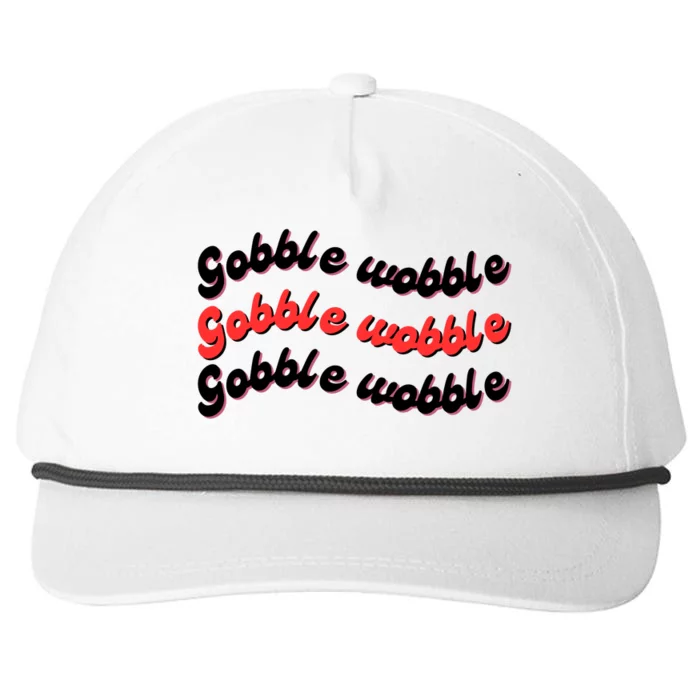 Gobble Funny Cute Turkey Face Cute Turkey Family Thanksgiving Thanksgivings Snapback Five-Panel Rope Hat