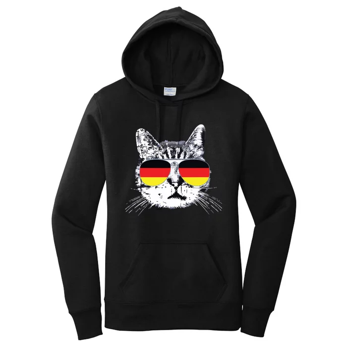 German Flag Cat Heritage Pride Germany Oktoberfest Women's Pullover Hoodie