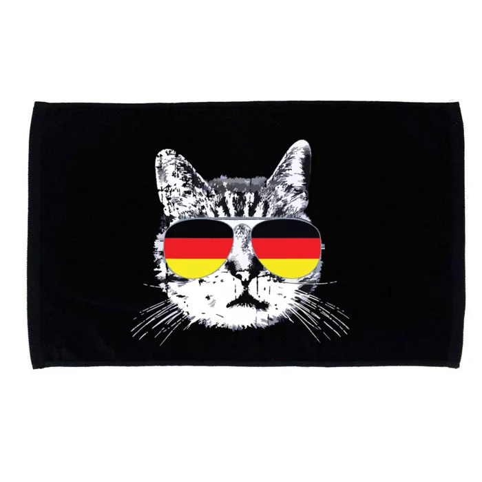 German Flag Cat Heritage Pride Germany Oktoberfest Microfiber Hand Towel