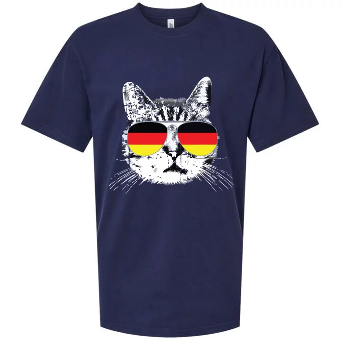 German Flag Cat Heritage Pride Germany Oktoberfest Sueded Cloud Jersey T-Shirt