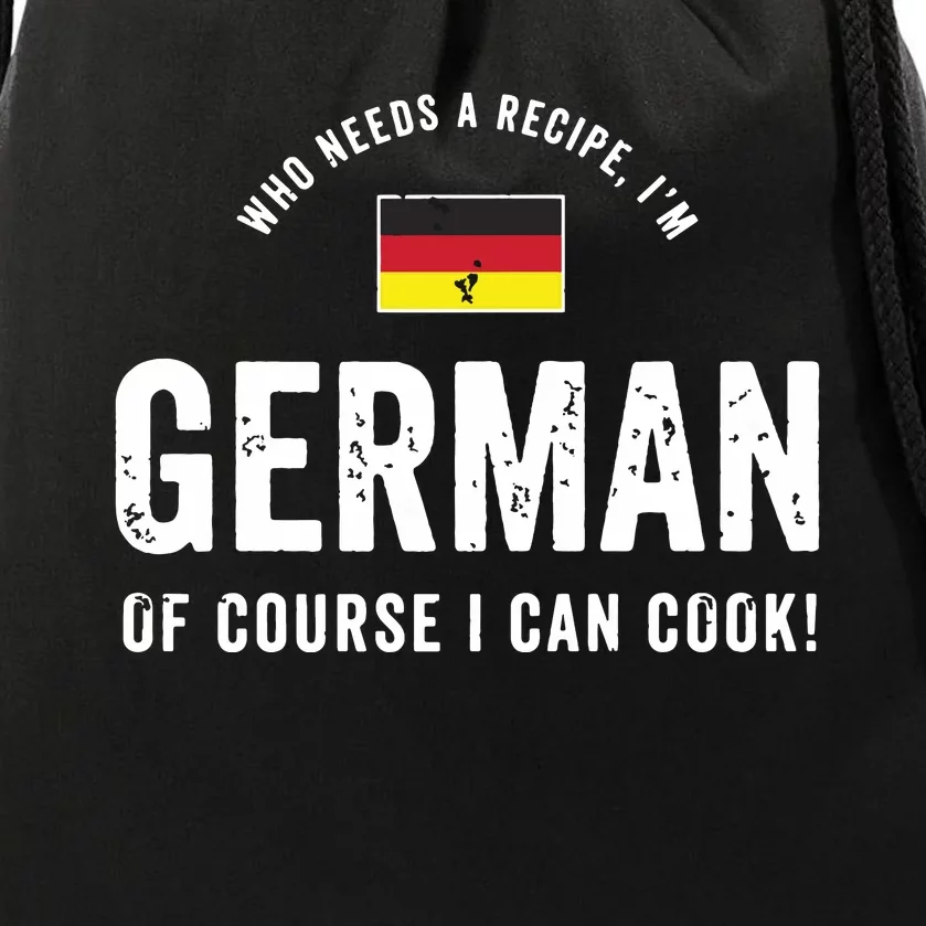 German Food Chef Flag Cute Funny Cooking Gift Drawstring Bag