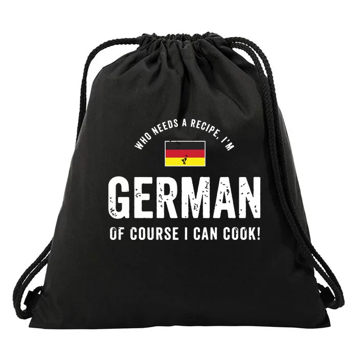 German Food Chef Flag Cute Funny Cooking Gift Drawstring Bag