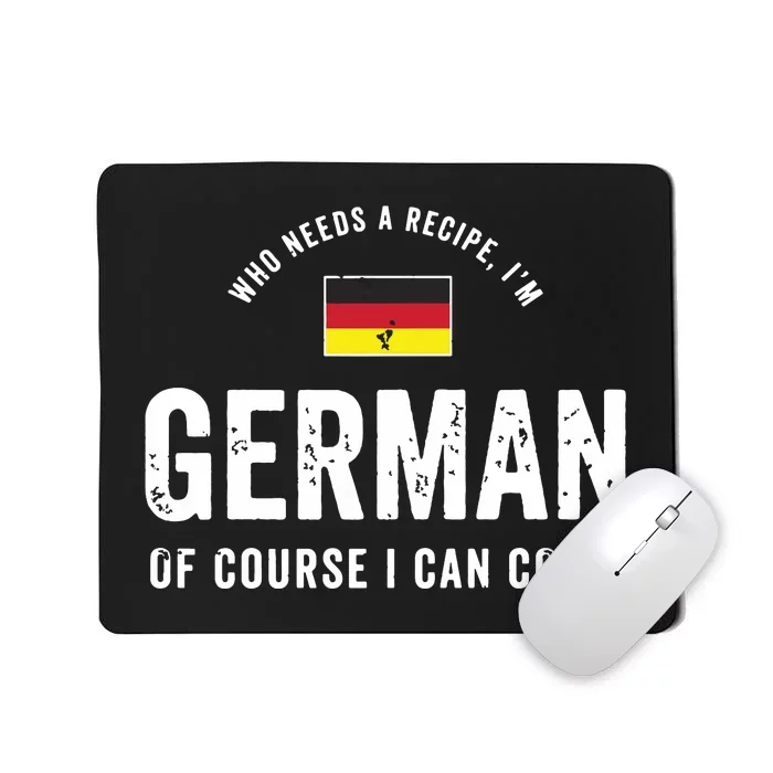 German Food Chef Flag Cute Funny Cooking Gift Mousepad