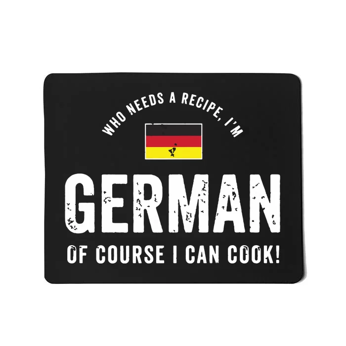 German Food Chef Flag Cute Funny Cooking Gift Mousepad