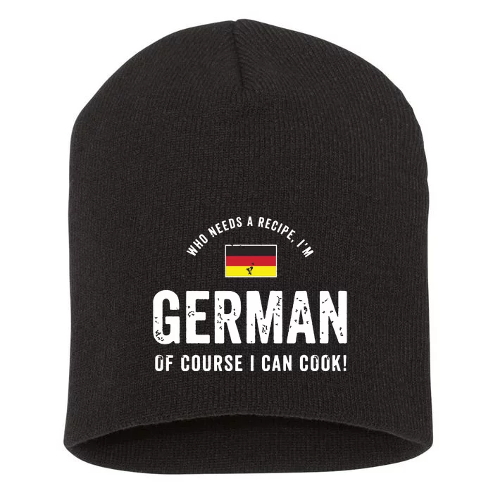 German Food Chef Flag Cute Funny Cooking Gift Short Acrylic Beanie