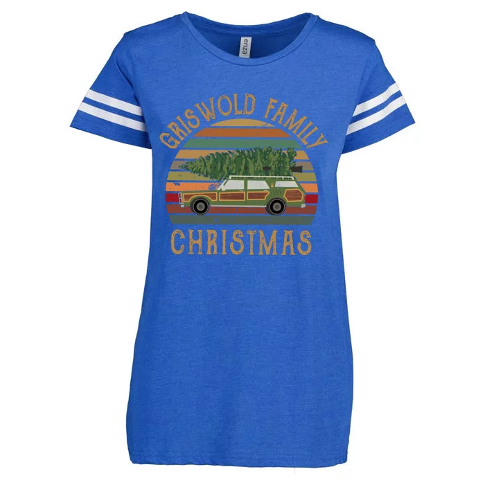 Griswold Family Christmas Vintage Holiday Enza Ladies Jersey Football T-Shirt