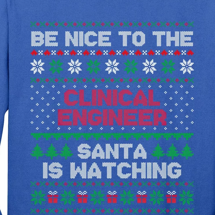 Gift For Clinical Engineer Clinical Engineer Ugly Sweater Gift Tall Long Sleeve T-Shirt